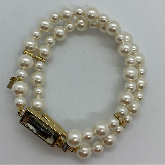 RMN Jewelry - Faux pearl two strand stretch bracelet